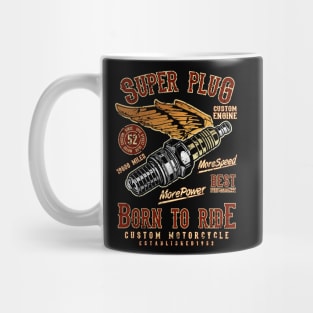 Super Plug Born to Ride Mug